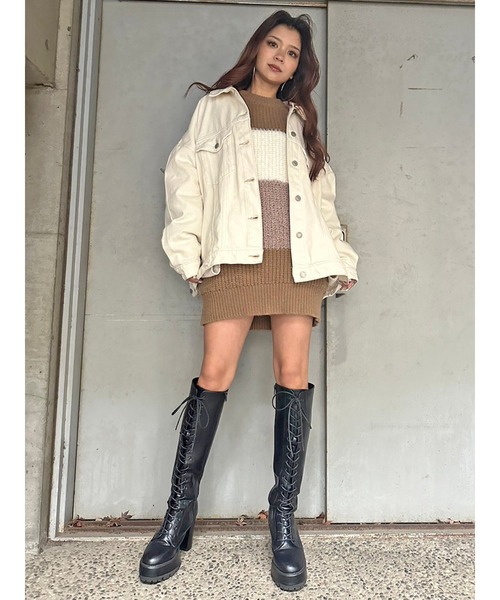 EGOIST（エゴイスト）の「オーバーサイズツイルジャケット（その他アウター・レディース・アイボリー・FREE）」の5枚目の写真