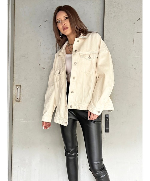 EGOIST（エゴイスト）の「オーバーサイズツイルジャケット（その他アウター・レディース・アイボリー・FREE）」の11枚目の写真