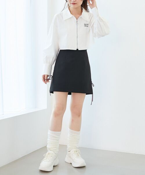 MAJESTIC LEGON（マジェスティックレゴン）の「パピヨンジップショートシャツ（シャツ/ブラウス・レディース・オフホワイト/ブルー系その他2/ピンク・MEDIUM）」の12枚目の写真