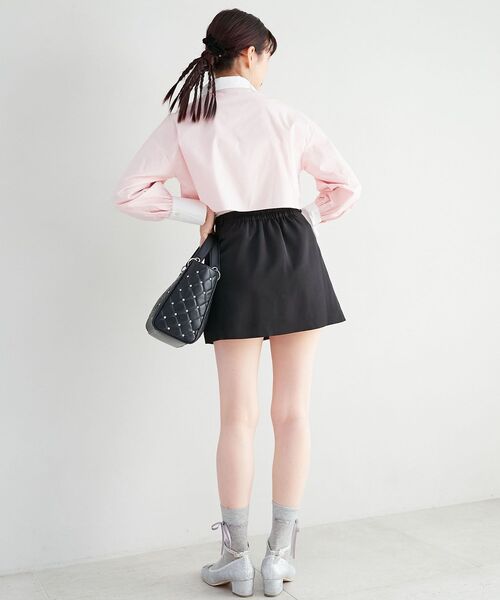 MAJESTIC LEGON（マジェスティックレゴン）の「パピヨンジップショートシャツ（シャツ/ブラウス・レディース・オフホワイト/ブルー系その他2/ピンク・MEDIUM）」の16枚目の写真
