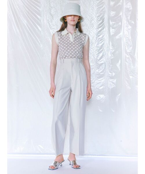 MURUA(ムルーア)の「ジャガードパターンニットポロ(ニット/セーター・レディース・ブラック/ブルー/アイボリー/ライトグリーン・FREE)」の17枚目の写真