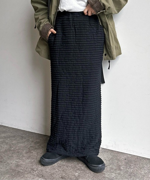 CPCM（シーピーシーエム）の「ジャガードメローナロースカート（スカート・レディース・ブラック/オフホワイト/イエロー/黄緑系・F）」の3枚目の写真