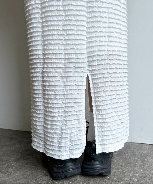 CPCM（シーピーシーエム）の「ジャガードメローナロースカート（スカート・レディース・ブラック/オフホワイト/イエロー/黄緑系・F）」の21枚目の写真