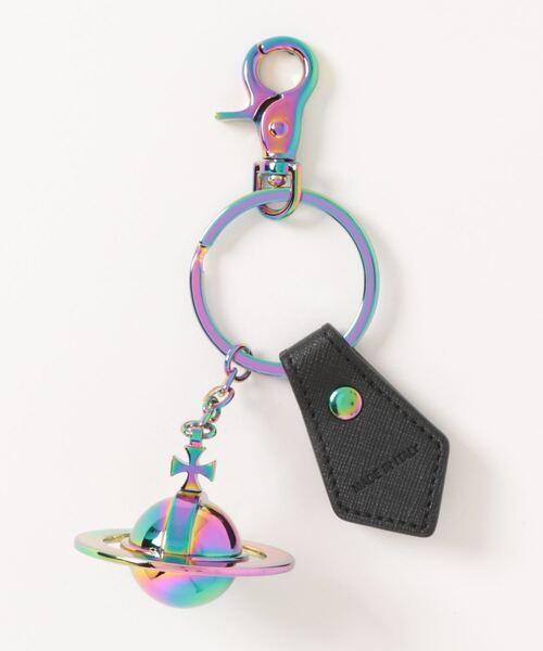 Vivienne Westwood(ヴィヴィアンウエストウッド)の「【PALL】8203010OU-OM0009-SAFFIANO BIOGREEN 3D ORB IRIDESCENT(キーホルダー・レディース・ブラック・FREE)」の2枚目の写真