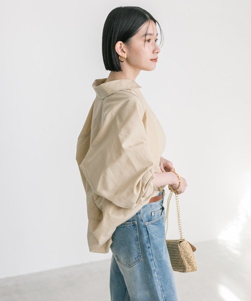 RIVE DROITE（リヴドロワ）の「セットアップ可能/コクーンワークシャツ（シャツ/ブラウス・レディース・ベージュ/カーキ・FREE）」の7枚目の写真