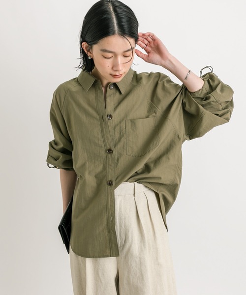 RIVE DROITE（リヴドロワ）の「セットアップ可能/コクーンワークシャツ（シャツ/ブラウス・レディース・ベージュ/カーキ・FREE）」の20枚目の写真
