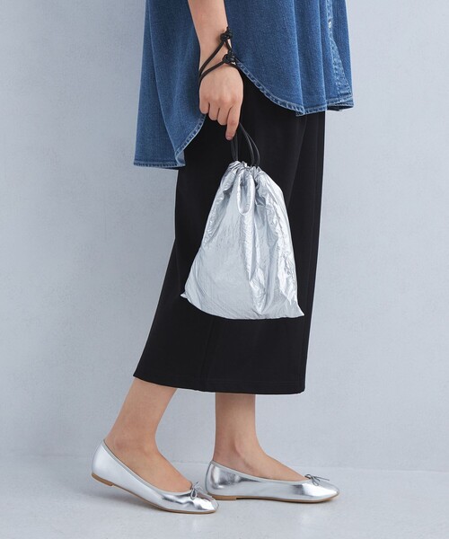 green label relaxing（グリーンレーベルリラクシング）の「2WAYメッシュ シャイニー トートバッグ（トートバッグ・レディース・シルバー/オフホワイト/ブラック・FREE）」の5枚目の写真