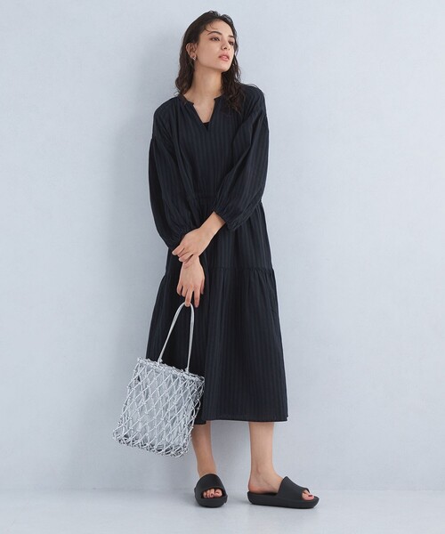 green label relaxing（グリーンレーベルリラクシング）の「2WAYメッシュ シャイニー トートバッグ（トートバッグ・レディース・シルバー/オフホワイト/ブラック・FREE）」の9枚目の写真