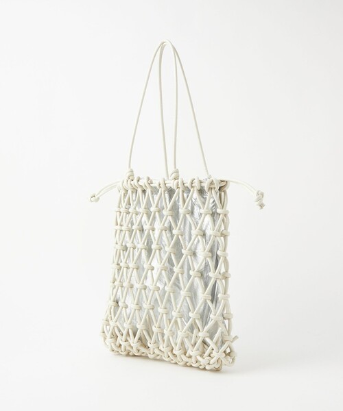 green label relaxing（グリーンレーベルリラクシング）の「2WAYメッシュ シャイニー トートバッグ（トートバッグ・レディース・シルバー/オフホワイト/ブラック・FREE）」の21枚目の写真