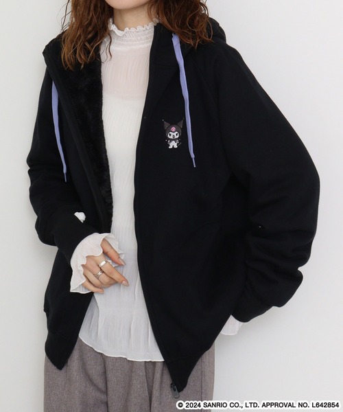 sanrio(サンリオ)の「Sanrio characters ロング丈 裏ボア パーカー シナモロール(パーカー・メンズ・ブラック/グレー系その他/杢グレー/ネイビー/グレー系その他2/チャコールグレー・L/M)」の7枚目の写真