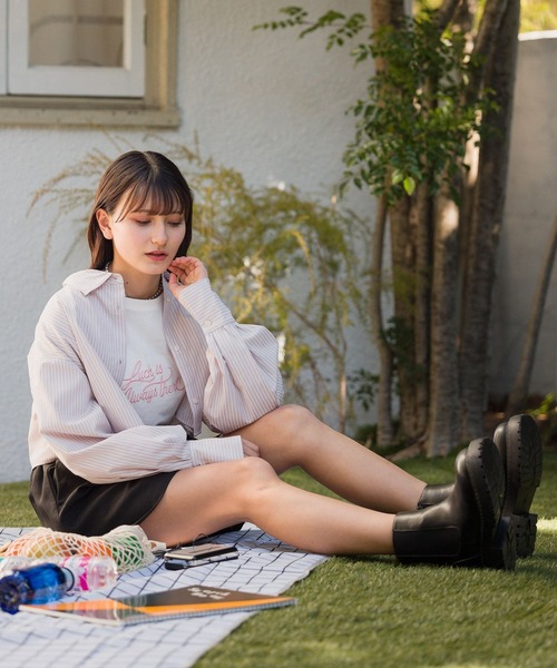 GLOBAL WORK(グローバルワーク)の「クロップドシャツセット/AND YUA ANY/100676(シャツ/ブラウス・キッズ・ブルー系その他/ブルー/ピンク系その他・FREE)」の14枚目の写真