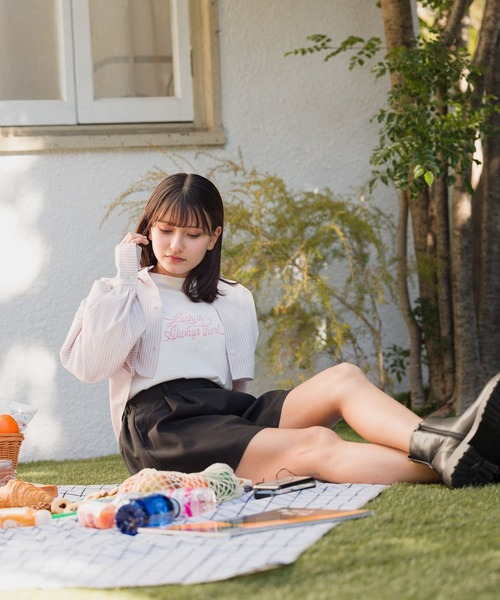 GLOBAL WORK(グローバルワーク)の「クロップドシャツセット/AND YUA ANY/100676(シャツ/ブラウス・キッズ・ブルー系その他/ブルー/ピンク系その他・FREE)」の12枚目の写真