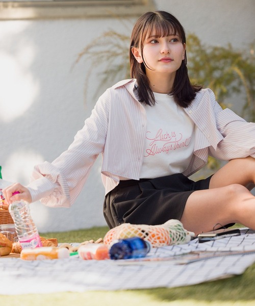 GLOBAL WORK(グローバルワーク)の「クロップドシャツセット/AND YUA ANY/100676(シャツ/ブラウス・キッズ・ブルー系その他/ブルー/ピンク系その他・FREE)」の11枚目の写真