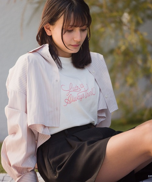 GLOBAL WORK(グローバルワーク)の「クロップドシャツセット/AND YUA ANY/100676(シャツ/ブラウス・キッズ・ブルー系その他/ブルー/ピンク系その他・FREE)」の9枚目の写真