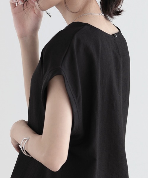 SUNFLOWER EIGHT（サンフラワーエイト）の「冷感トップス/セットアップ対応（Tシャツ/カットソー・レディース・アイボリー/ミント/ブラック/ネイビー/ベージュ・LL/M/L）」の6枚目の写真