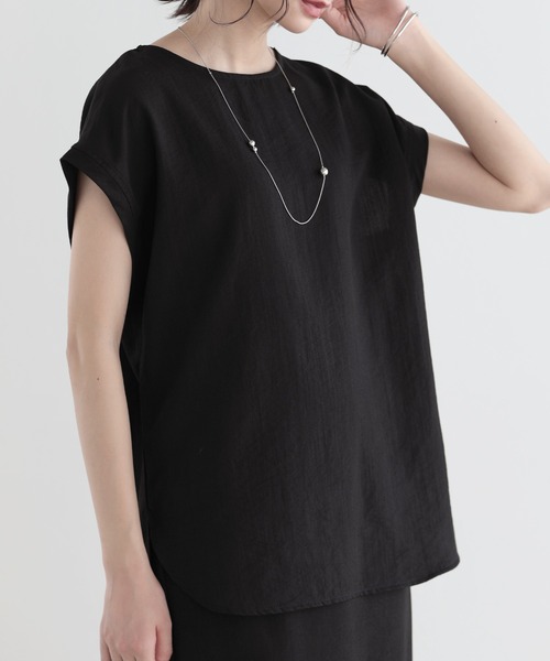 SUNFLOWER EIGHT（サンフラワーエイト）の「冷感トップス/セットアップ対応（Tシャツ/カットソー・レディース・アイボリー/ミント/ブラック/ネイビー/ベージュ・LL/M/L）」の7枚目の写真