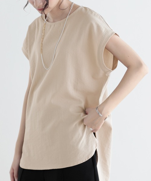SUNFLOWER EIGHT（サンフラワーエイト）の「冷感トップス/セットアップ対応（Tシャツ/カットソー・レディース・アイボリー/ミント/ブラック/ネイビー/ベージュ・LL/M/L）」の12枚目の写真