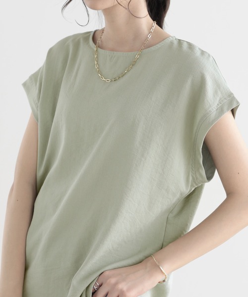 SUNFLOWER EIGHT（サンフラワーエイト）の「冷感トップス/セットアップ対応（Tシャツ/カットソー・レディース・アイボリー/ミント/ブラック/ネイビー/ベージュ・LL/M/L）」の18枚目の写真