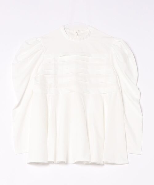 ブラウス シャツ Eブロードペプラムタックフレアブラウス レディース STYLEBLOCK ブラウス シャツ Eブロードペプラムタックフレア