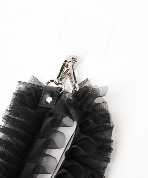 Heather（ヘザー）の「チュールスマホショルダー　113138（スマホグッズ・レディース・アイボリー/ブラック・ONE SIZE）」の5枚目の写真