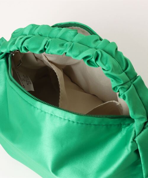 coca(coca)(コカ)の「サテンワンハンドル2wayバッグ(ハンドバッグ・レディース・ブラック/グリーン・ONE SIZE)」の5枚目の写真