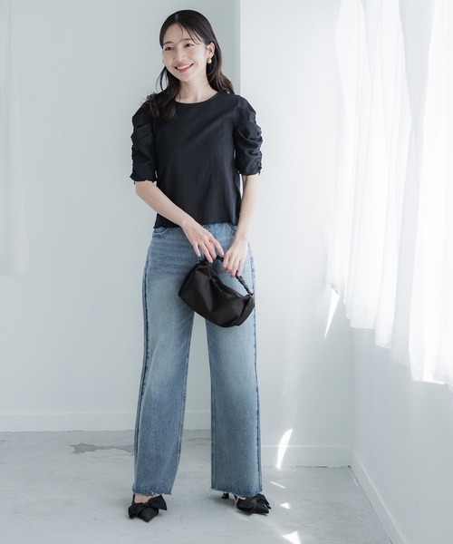 coca(coca)(コカ)の「サテンワンハンドル2wayバッグ(ハンドバッグ・レディース・ブラック/グリーン・ONE SIZE)」の12枚目の写真