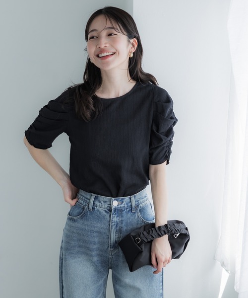 coca(coca)(コカ)の「サテンワンハンドル2wayバッグ(ハンドバッグ・レディース・ブラック/グリーン・ONE SIZE)」の13枚目の写真