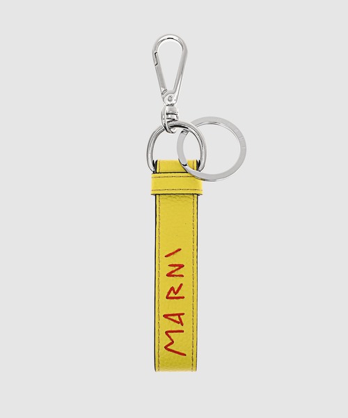 MARNI(マルニ)の「CALF LEATHER MENDING / キーリング(キーケース/キーアクセサリー・レディース・ブラック/ライトイエロー・ONE SIZE)」の2枚目の写真