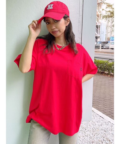 Disney（ディズニー）の「Mickey Mouse / ポケットBIGＴシャツ（Tシャツ/カットソー・レディース・オフホワイト/ベージュ/ブラック/レッド・FREE）」の8枚目の写真