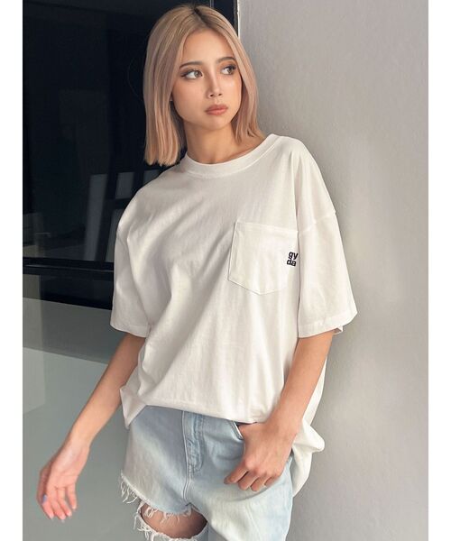 Disney（ディズニー）の「Mickey Mouse / ポケットBIGＴシャツ（Tシャツ/カットソー・レディース・オフホワイト/ベージュ/ブラック/レッド・FREE）」の12枚目の写真