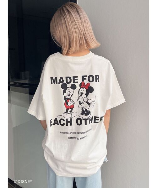 Disney（ディズニー）の「Mickey Mouse / ポケットBIGＴシャツ（Tシャツ/カットソー・レディース・オフホワイト/ベージュ/ブラック/レッド・FREE）」の13枚目の写真