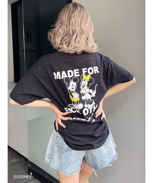 Disney（ディズニー）の「Mickey Mouse / ポケットBIGＴシャツ（Tシャツ/カットソー・レディース・オフホワイト/ベージュ/ブラック/レッド・FREE）」の19枚目の写真