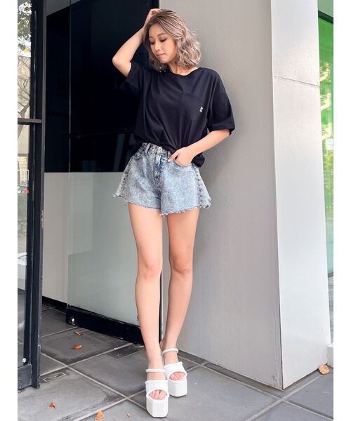 Disney（ディズニー）の「Mickey Mouse / ポケットBIGＴシャツ（Tシャツ/カットソー・レディース・オフホワイト/ベージュ/ブラック/レッド・FREE）」の22枚目の写真