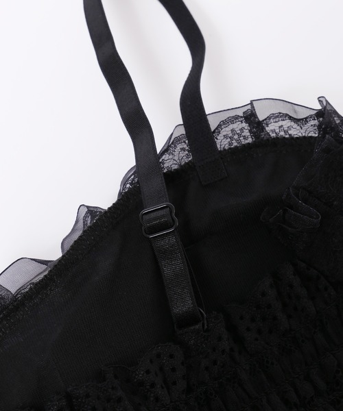 PHILLY（フィリー）の「【PHILLY】フラワーレースフリルキャミソール（キャミソール・レディース・ホワイト/ブラック・FREE）」の8枚目の写真