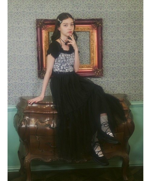 PHILLY（フィリー）の「【PHILLY】フラワーレースフリルキャミソール（キャミソール・レディース・ホワイト/ブラック・FREE）」の5枚目の写真