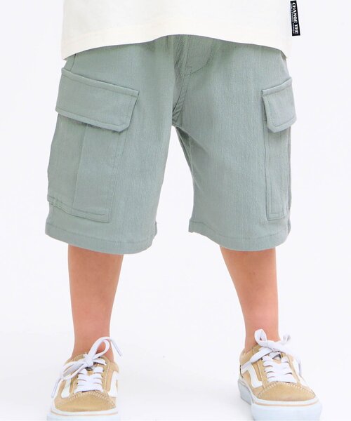 BREEZE(ブリーズ)の「【WEB限定】もっとスズシーカーゴハーフパンツ(カーゴパンツ・キッズ・ベージュ/ネイビー/グリーン/グレー/ブラック/サックスブルー・90/100/110/120/130/140/150)」の6枚目の写真