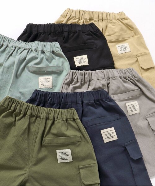 BREEZE(ブリーズ)の「【WEB限定】もっとスズシーカーゴハーフパンツ(カーゴパンツ・キッズ・ベージュ/ネイビー/グリーン/グレー/ブラック/サックスブルー・90/100/110/120/130/140/150)」の9枚目の写真