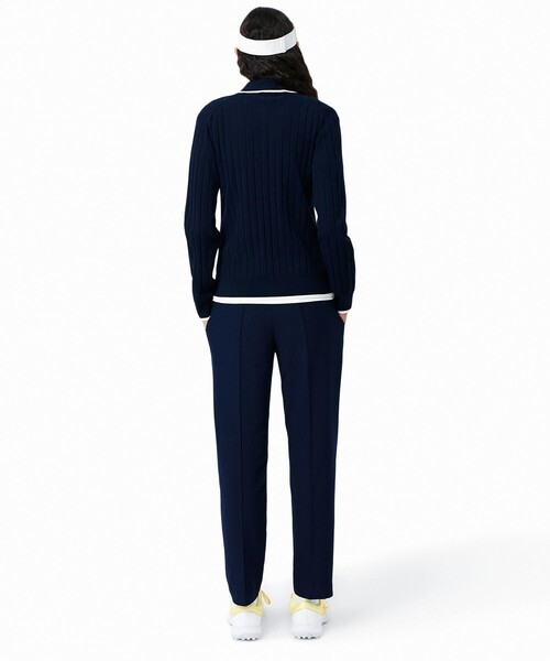 LACOSTE（ラコステ）の「UPF30+ UVカット センタークリース ストレッチテーパードスリムパンツ / ゴルフパンツ（チノパンツ・レディース・ネイビー/ライトブルー/カーキ/ダークブルー・34/36/38/40）」の19枚目の写真