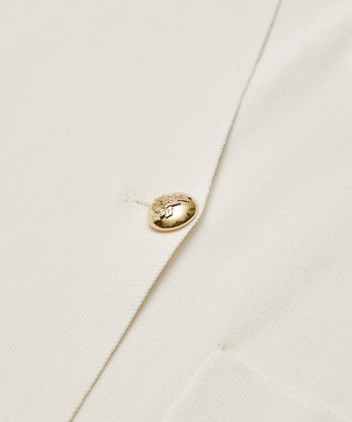 ROPE'（ロペ）の「シルクコットン総針ニットジャケット【セット対応】（テーラードジャケット・レディース・ネイビー/オフホワイト・FREE）」の14枚目の写真