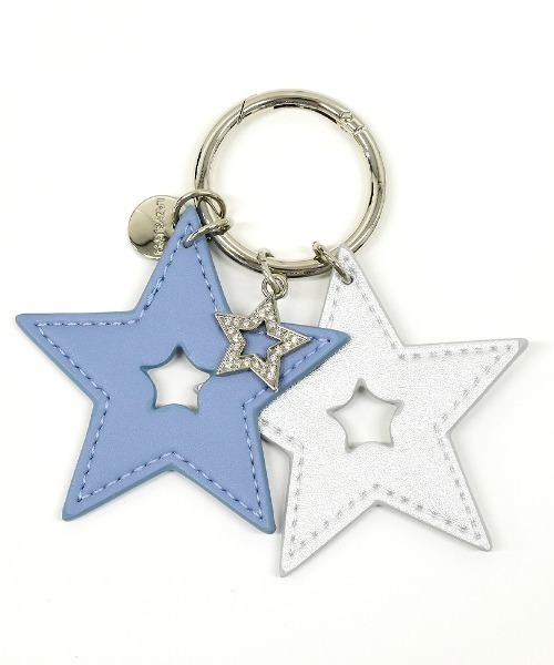 LAZY SUSAN（レイジースーザン）の「チャーム　トリプルスター（キーホルダー・レディース・ピンク/ライトグリーン/ブラック/ブルー/ホワイト/カーキ/ワイン・FREE）」の5枚目の写真