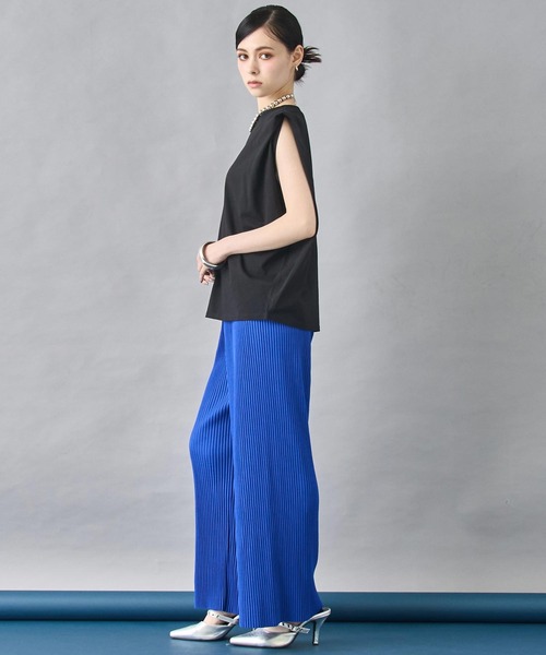 ANAP（アナップ）の「プリーツパンツ（その他パンツ・レディース・ブラック×ホワイト/ブルー/グレー/ブラック・FREE）」の8枚目の写真