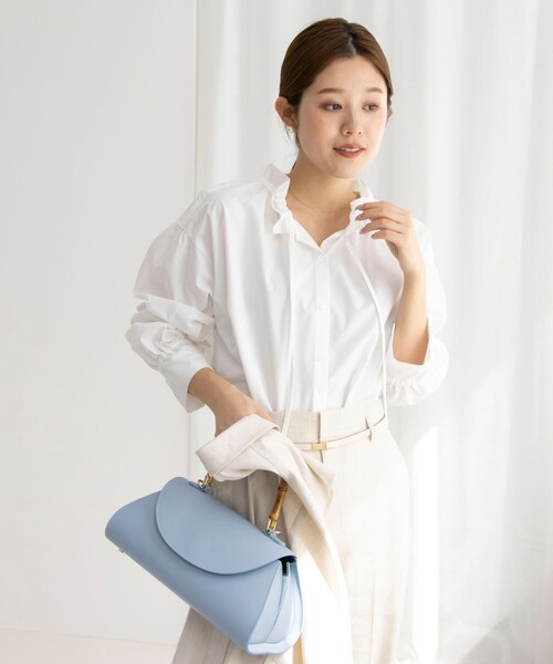 NOLLEY’S(ノーリーズ)の「衿フリルシャツ(シャツ/ブラウス・レディース・オフホワイト/ブルー系その他3・38)」の9枚目の写真