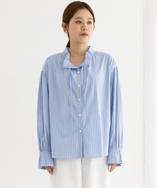 NOLLEY’S(ノーリーズ)の「衿フリルシャツ(シャツ/ブラウス・レディース・オフホワイト/ブルー系その他3・38)」の21枚目の写真