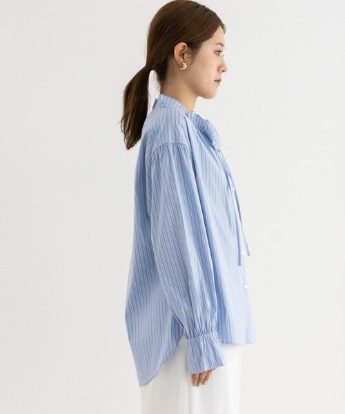 NOLLEY’S(ノーリーズ)の「衿フリルシャツ(シャツ/ブラウス・レディース・オフホワイト/ブルー系その他3・38)」の22枚目の写真