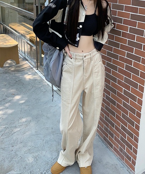 HALEY PESCA（ヘーリーペスカ）の「HALEY PESCA/コーデュロイ　ワイドレッグパンツ（その他パンツ・レディース・ブラック/ブラウン/ホワイト・LARGE/SMALL/MEDIUM）」の12枚目の写真