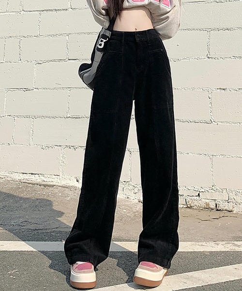 HALEY PESCA（ヘーリーペスカ）の「HALEY PESCA/コーデュロイ　ワイドレッグパンツ（その他パンツ・レディース・ブラック/ブラウン/ホワイト・LARGE/SMALL/MEDIUM）」の22枚目の写真