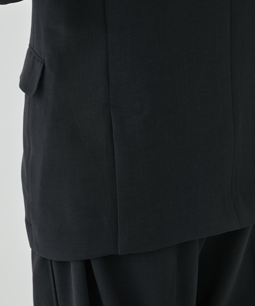 RAINMAKER(レインメーカー)の「【RAINMAKER/レインメーカー】MELANGE TWILL DOUBLE BREASTEAD JACKET(METAL BUTTON)(テーラードジャケット・メンズ・ブラック/ネイビー・4/3)」の8枚目の写真
