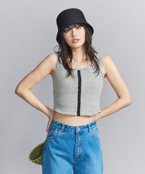 BEAUTY&YOUTH UNITED ARROWS(ビューティーアンドユースユナイテッドアローズ)の「コットン フロントホック タンクトップ(タンクトップ・レディース・ネイビー/オレンジ/グレー・FREE)」の10枚目の写真