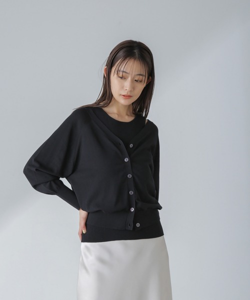【完売品】gibous 2way cardigan ギボス　カーディガン 2WAYカーディガントップス（カーディガン/ボレロ）｜Bab（バブ