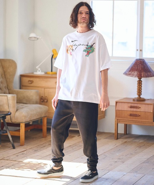 CAMBIO(カンビオ)の「mt8940- ビッグシルエットプリントTシャツ(Sukajan)(Tシャツ/カットソー・メンズ・ホワイト/グリーン/ベージュ・S/M/L/XL)」の8枚目の写真